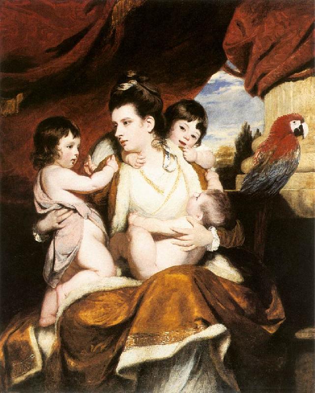 REYNOLDS, Sir Joshua Lady Cockburn and her Three Eldest Sons dy oil painting picture